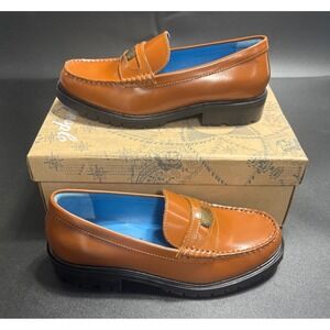 Free People NEW Liv Loafer Platform Lug Sole Bronzer‎ Chunky Heel Size 36.5
